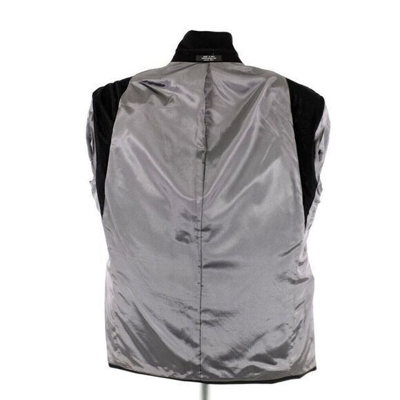 DAMAGED Cezani Wool Black 3 Button Blazer 42R Tiny‎ Holes On Lapel - Picture 15 of 15